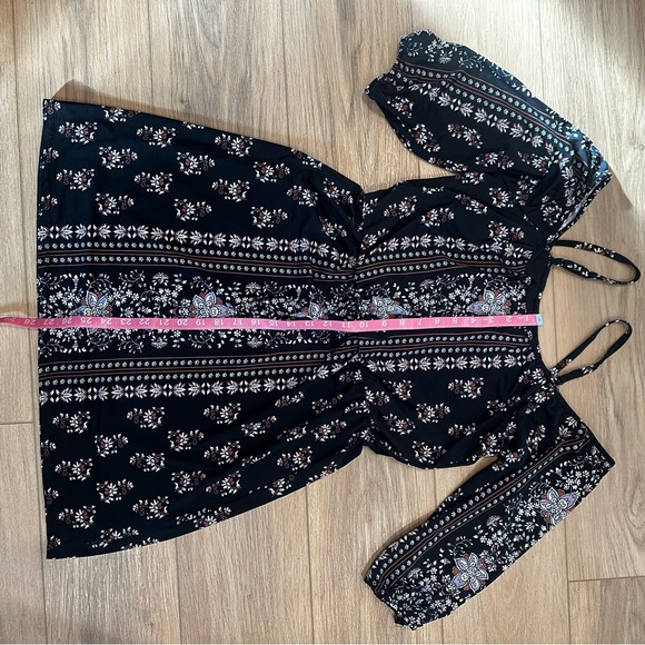 Maurices Black and White Floral Mini Dress - Picture 9 of 12